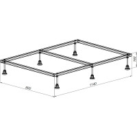 Каркас для литьевого поддона ALLEN BRAU 1200x900, монтаж.размер 1140x800мм, алюминий 00267186