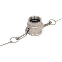 Нержавеющий камлок TITAN LOCK тип D розетка, внутр. резьба BSP 1 1/2", AISI316 TL150DSS316