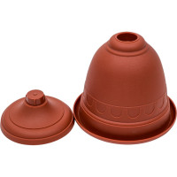 Высокий вазон Martika Колывань 0.8 л, диаметр 14 см, терракотовый С132Т