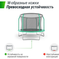 Батут UNIXline unix line supreme basic 8 ft green TRUSUB8G