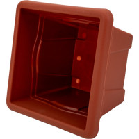 Горшок с поддоном Martika Квадро 2.9л, 20x20 см, терракотовый С162Т