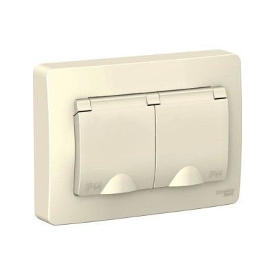 Systeme Electric ( Schneider Electric) BLANCA С/У IP44 РОЗЕТКА, МОЛОЧНЫЙ BLNRS441122