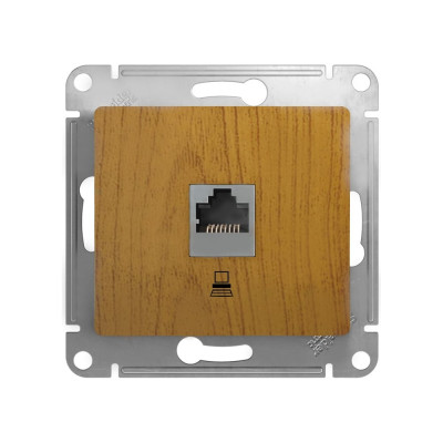 Systeme Electric ( Schneider Electric) GLOSSA РОЗЕТКА компьютерная RJ45 кат.5E, , ДЕРЕВО ДУБ GSL000581K