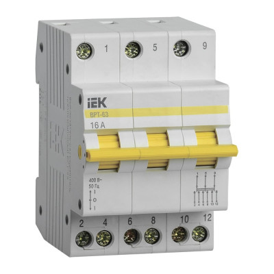 Трехпозиционный выключатель-разъединитель IEK ВРТ-63 MPR10-3-016