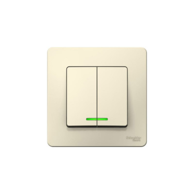 Двухклавишный выключатель Systeme Electric BLANCA BLNVS006512