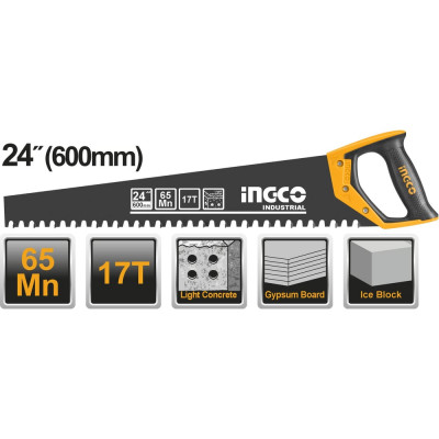 Ножовка по пенобетону INGCO INDUSTRIAL HCBS016001