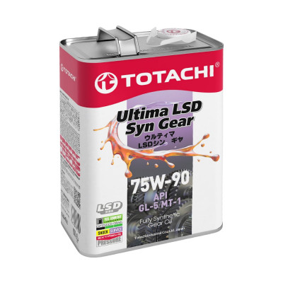 Totachi Масло трансмиссионное Ultima LSD Syn-Gear 75W-90 GL-5 4л G3304