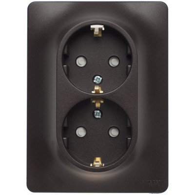 Двухместная розетка Systeme Electric GLOSSA GSL000826