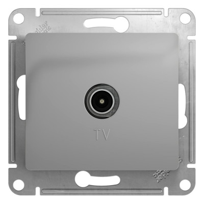 Systeme Electric ( Schneider Electric) Механизм розетки TV 1-м СП Glossa проходной 4DB алюм. GSL000392