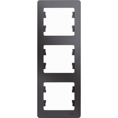 Systeme Electric ( Schneider Electric) Glossa Графит Рамка 3-ая, вертикальная SE GSL001307