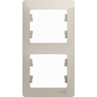Systeme Electric ( Schneider Electric) Glossa Молочная Рамка 2-ая, вертикальная SE GSL000906
