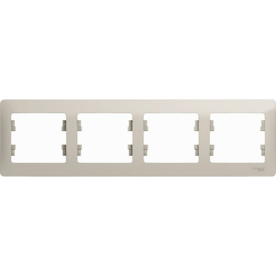 Systeme Electric ( Schneider Electric) Glossa Молочная Рамка 4-ая, горизонтальная GSL000904