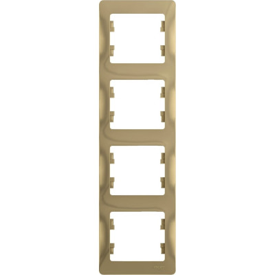Вертикальная четырехместная рамка Systeme Electric Glossa GSL000408