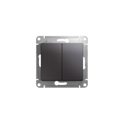 Двухклавишный переключатель Systeme Electric Glossa GSL001365