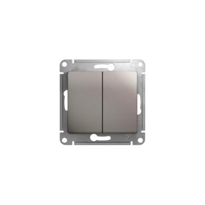 Systeme Electric ( Schneider Electric) Glossa Платина Переключатель 2-клавишный, сх.6,10AX SE GSL001265