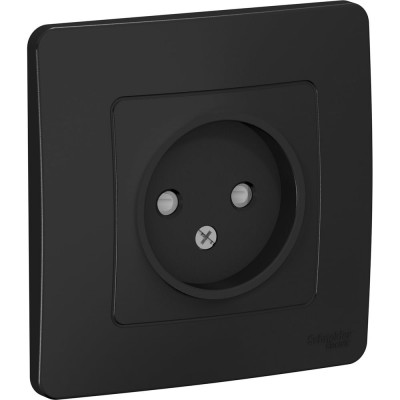 Systeme Electric ( Schneider Electric) Blanca внутр Антрацит Розетка б/з со шторками, 16А, 250В SE BLNRS000116