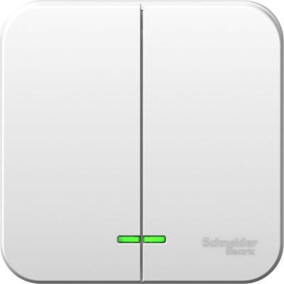 Systeme Electric ( Schneider Electric) Blanca наруж Бел Выключатель 2-клавишный, 10А, 250B SE BLNVA105021