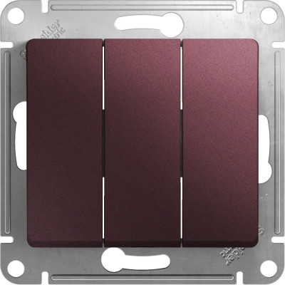 Трехклавишный выключатель Systeme Electric Glossa GSL001131
