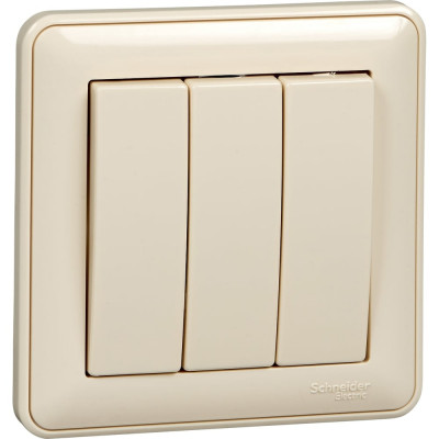 Systeme Electric ( Schneider Electric) Wessen 59 Беж Выключатель 3-клавишный, 10АХ в сборе SE VS0510-351-28