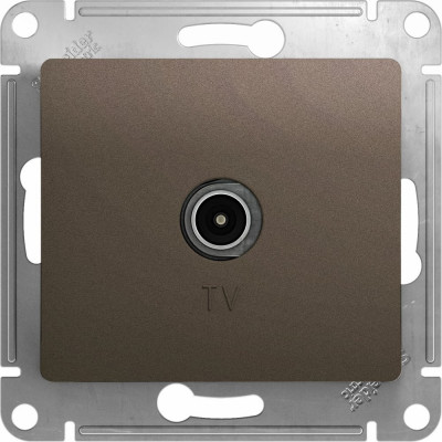 Systeme Electric ( Schneider Electric) Glossa Шоколад Мех TV Розетка проходная 4DB SE GSL000892