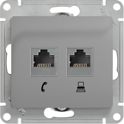 Двойная розетка Systeme Electric Glossa GSL000385