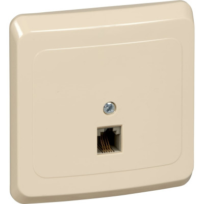 1-ая телефонная розетка Systeme Electric ЭТЮД с/у Кремовый TELC-001K