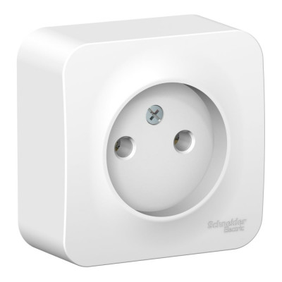 Systeme Electric ( Schneider Electric) Blanca о/у розетка без заземления без шторок метал.пл., 16а, 250в, белый BLNRA000121