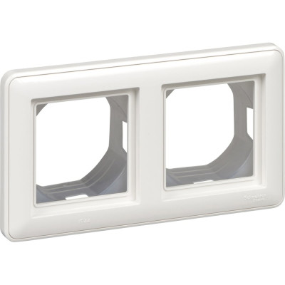 Systeme Electric ( Schneider Electric) W59 aqua 2-постовая рамка, ip44, белый KD-2B-18