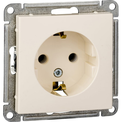 Systeme Electric ( Schneider Electric) W59 розетка с заземлением без шторок, 16а, механизм, слоновая кость RS16-154-2-86