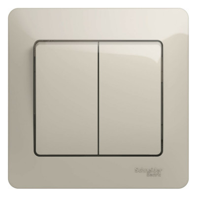 Двухклавишный выключатель Systeme Electric Glossa GSL000952
