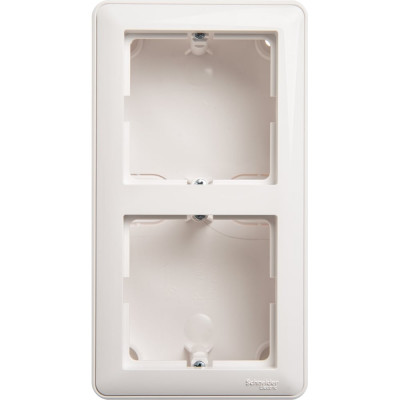Systeme Electric ( Schneider Electric) W59 коробка подъемная для наружного монтажа с рамкой 2-местная, белый KP-252-18