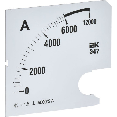 Сменная шкала к амперметру IEK э47 IPA20D-SC-6000
