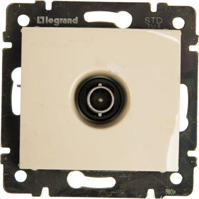 Legrand Розетка TV (телевизионная) Legrand Valena проходная слоновая кость 695625