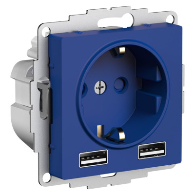 Розетка Systeme Electric Atlasdesign аквамарин ATN001130