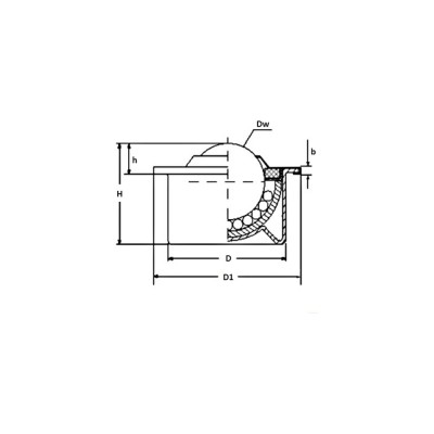 Шариковая опора ISKRA CY15H PL/CS CY15HPLCS-ISKRA
