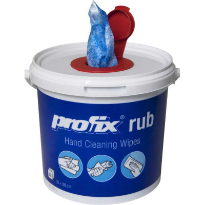Temca PROFIX RUB Абразивные влажные чистящие салфеткии в ведре-диспенсере (72 листа в ведре, лист 26x30 см, синие) 068483-01