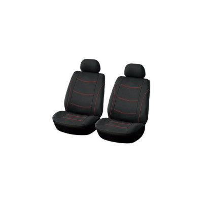 Чехол-рубашка на переднее сиденье с подголовником ARNEZI черный с красной строчкой, 4 предмета 00-01035831