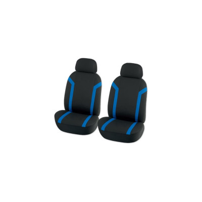 Чехол-рубашка на переднее сиденье с подголовником ARNEZI черный с синей полосой, 4 предмета 00-01035835
