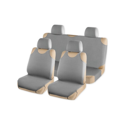 Комплект чехлов-маек на сиденья с подголовниками ARNEZI однотонный темно-серый 6пр 00-01035852