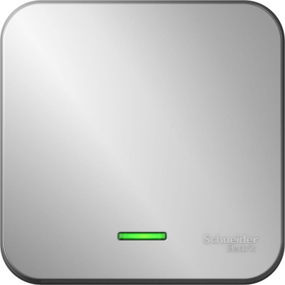 Systeme Electric ( Schneider Electric) Blanca О/У с изол. пласт. Алюминий Переключатель 1-кл. с подсв. 10А BLNVA106113