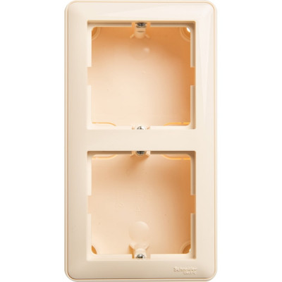 Systeme Electric ( Schneider Electric) W59 коробка подъемная для наружного монтажа с рамкой 2-местная, слоновая кость KP-252-28