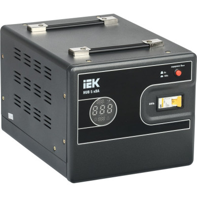 Переносной однофазный стабилизатор напряжения IEK HUB IVS21-1-005-13