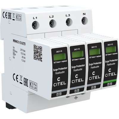 Устройство защиты от импульсных перенапряжений Citel УЗИП тип 1+2 DAC1-13S-31-275 821710244