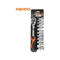 KENDO набор торцевых головок с трещоткой 1/2 11 шт 16207