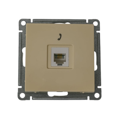Телефонная розетка, бежевая RJ11 WESSEN 59 Systeme Electric RSI-152T-2-86