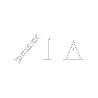 Двухсекционная шарнирная лестница Новая Высота Проф 2х10 604410