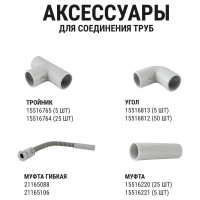 Труба гладкая жесткая TDM ELECTRIC ПВХ d 25 длина 2 м упак. 37 шт. индивид. штрихкод, серая SQ0404-0013