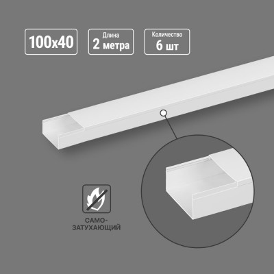 Кабель-канал TDM ELECTRIC 100x40 белый (2м/6шт в упак) SQ0402-0014