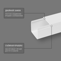 Кабель-канал TDM ELECTRIC белый 25х25, 2 метра, упаковка 25 штук SQ0402-0006