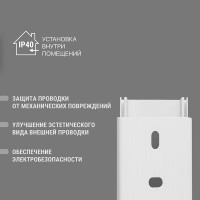 Кабель-канал TDM ELECTRIC белый 40х40, 2 метра, упаковка 15 штук SQ0402-0010